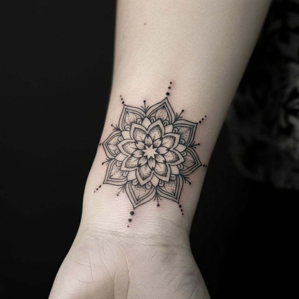 Snowflake Tattoo on wrist