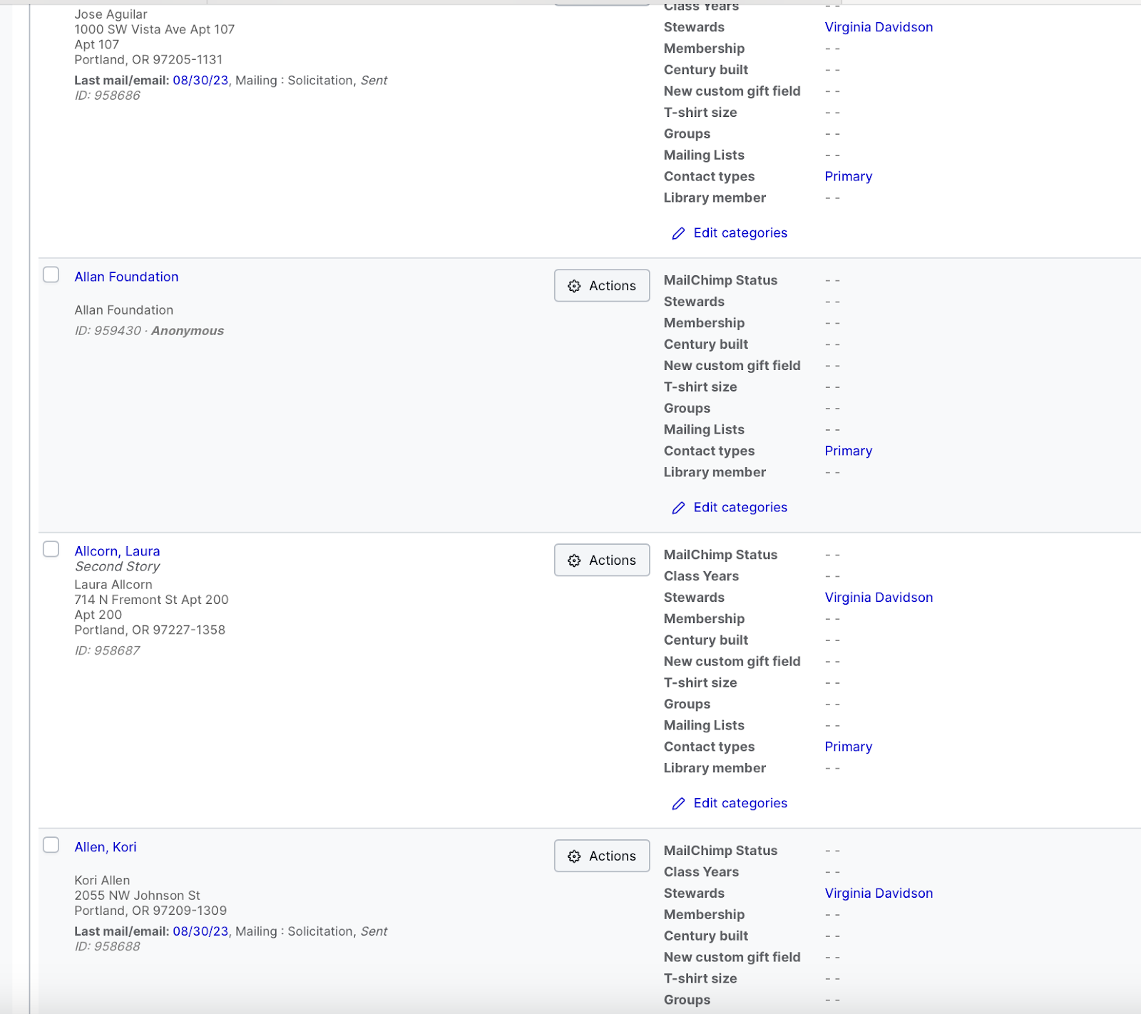 LGL user interface