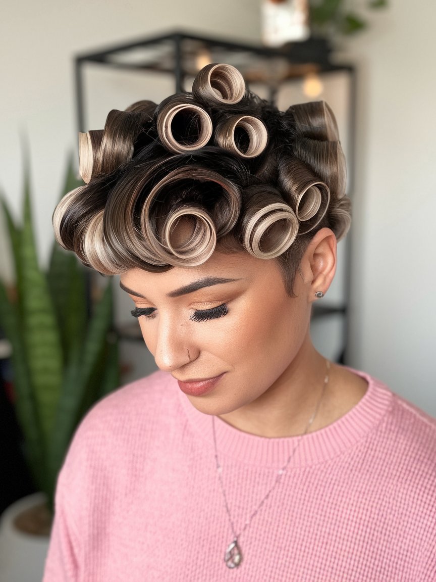 38. Stacked Short Curls