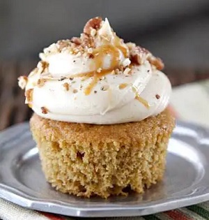 Caramel Apple Butter Cupcakes