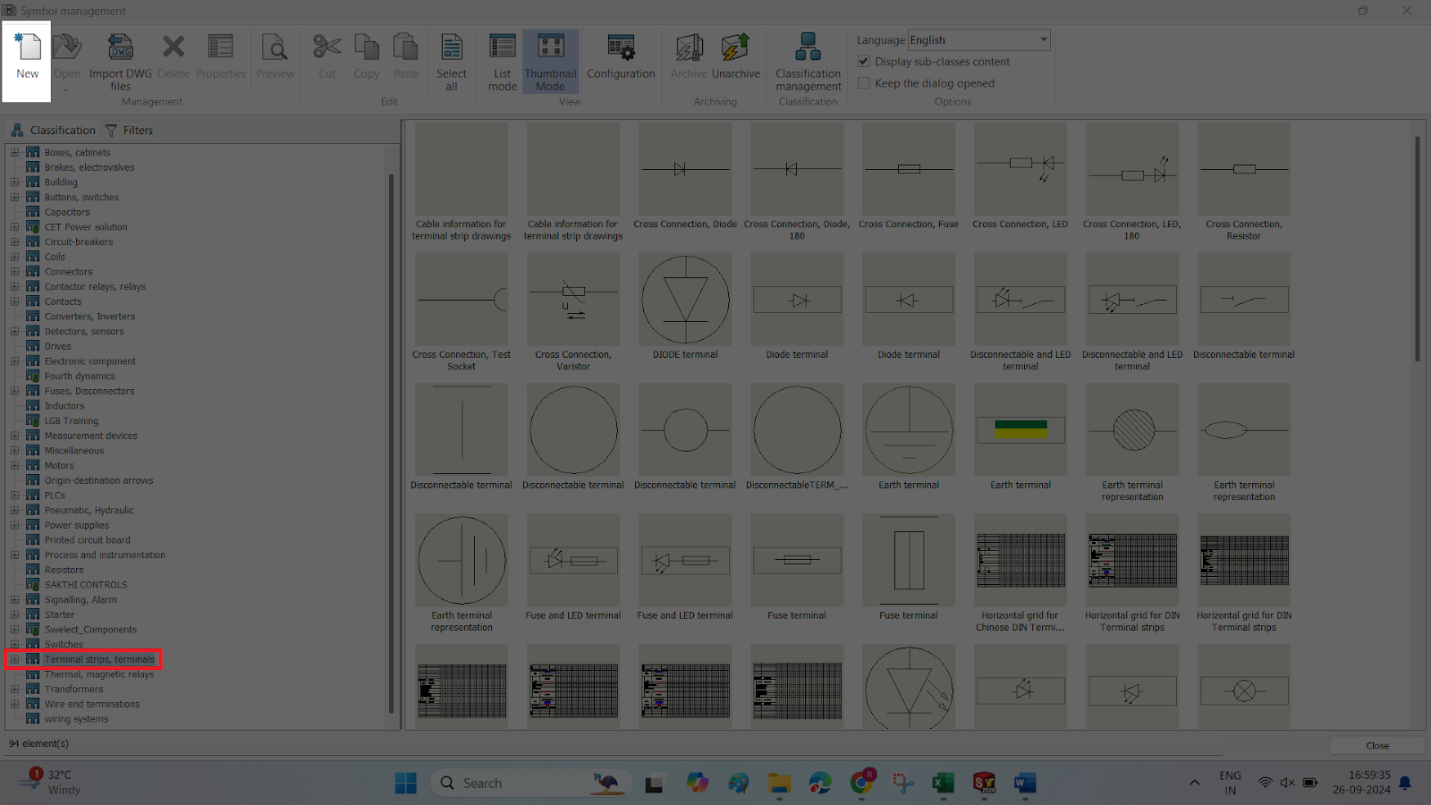 DEFAULT TERMINAL SYMBOL IN SOLIDWORKS ELECTRICAL LIBRARY