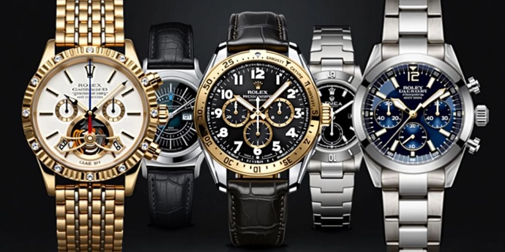 Classic luxury watch with modern timepieces