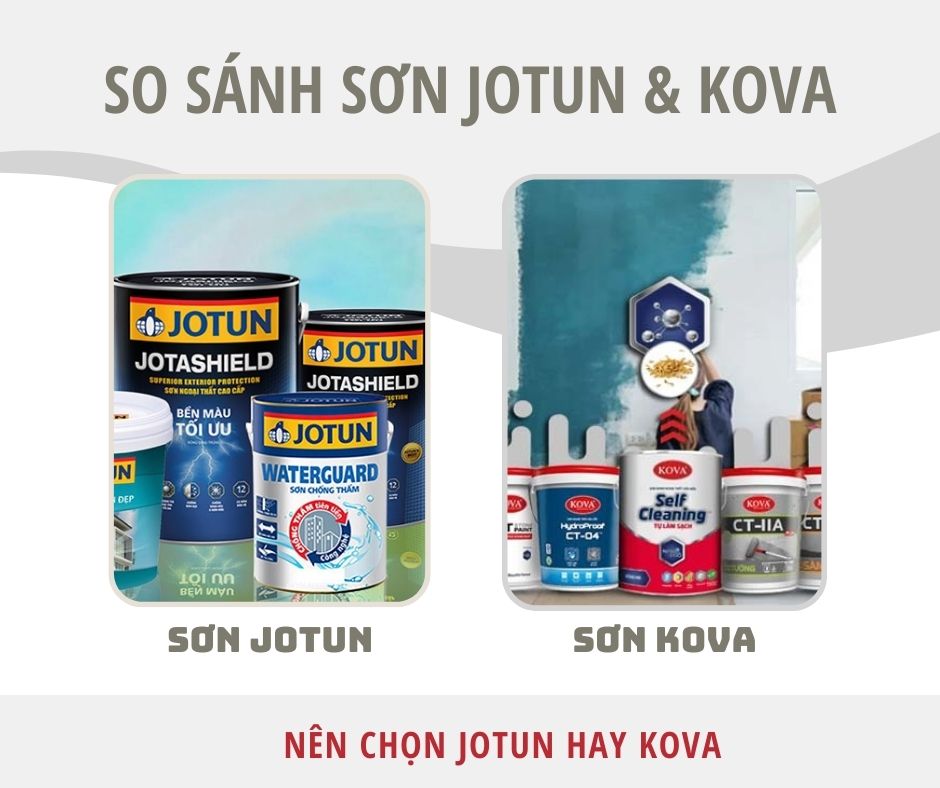 so sánh sơn Jotun và Kova