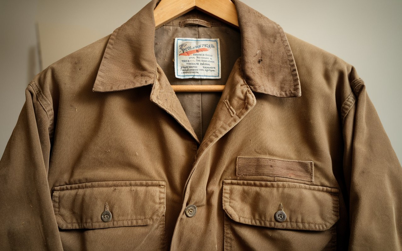 Vintage Double Pocket Mechanic Work Jacket Brown - 1970s