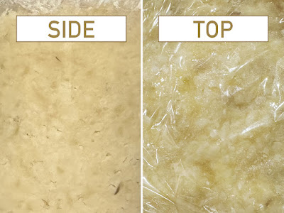 Side view and Top view of miso in container: no change