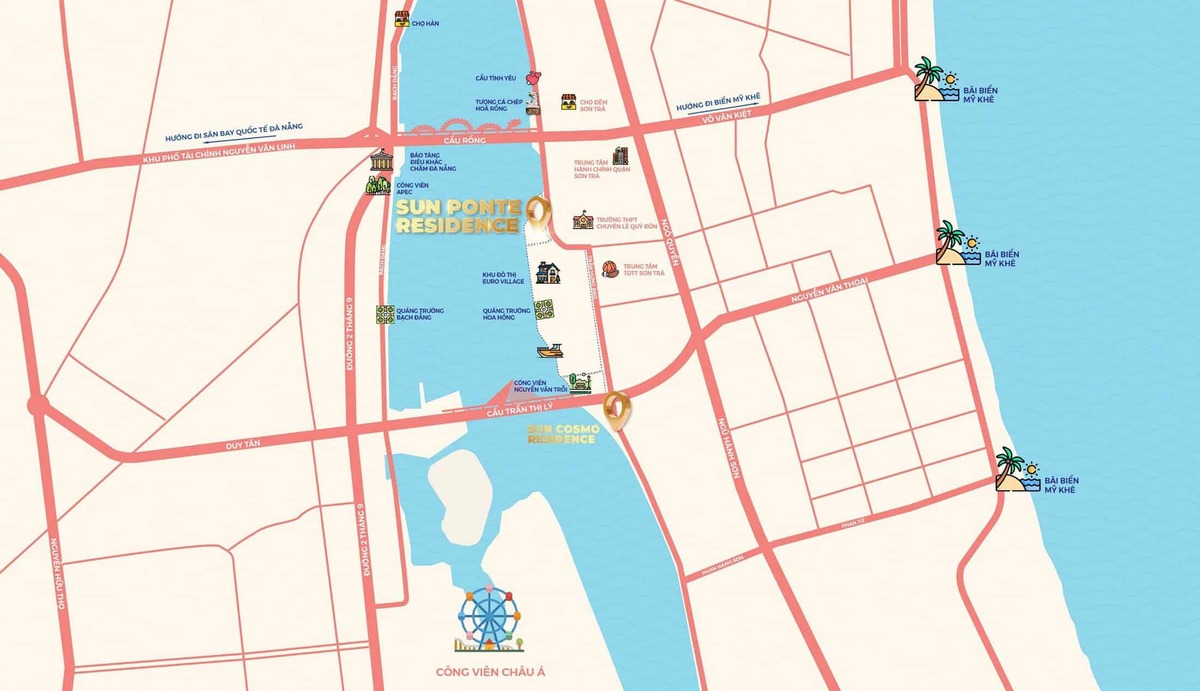 Vị trí dự án Sun Ponte Residence