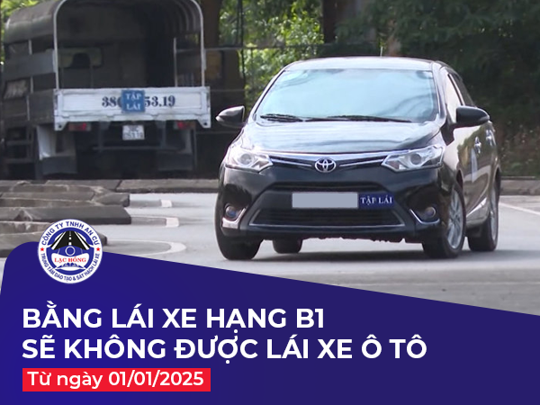 bang lai xe b1 khong duoc lai xe o to tu 2025 