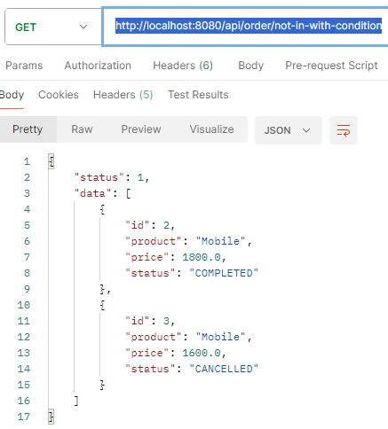 Use the NOT IN Operator in JPA Repository