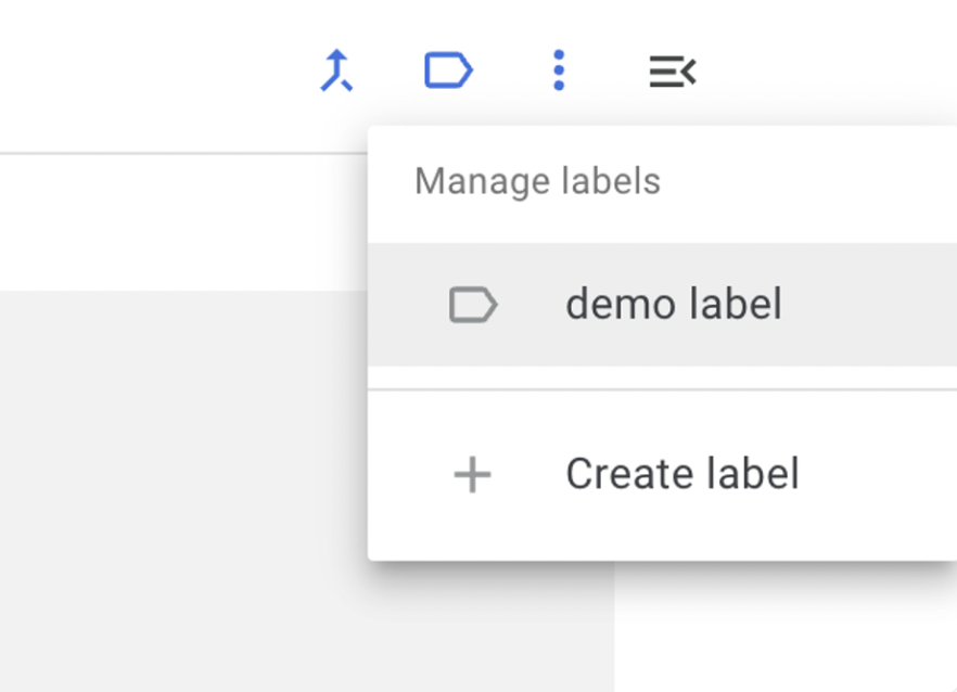 Manage labels in Gmail
