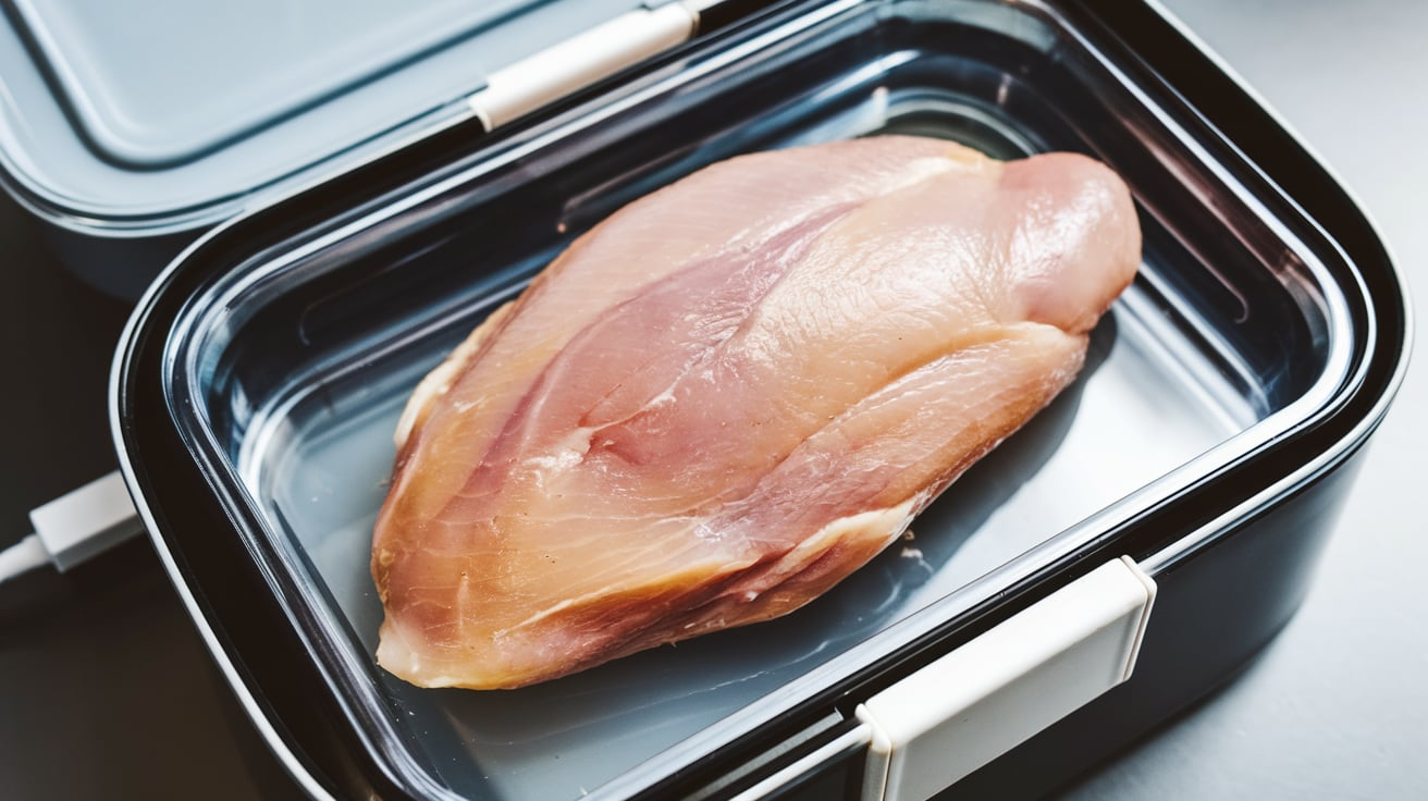 Electric lunch box 100W do they cook raw chicken
