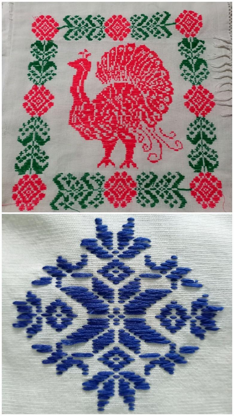 A picture containing pattern, needlework, embroidery, motif

Description automatically generated