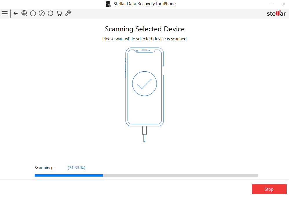 select iPhone device to recover data