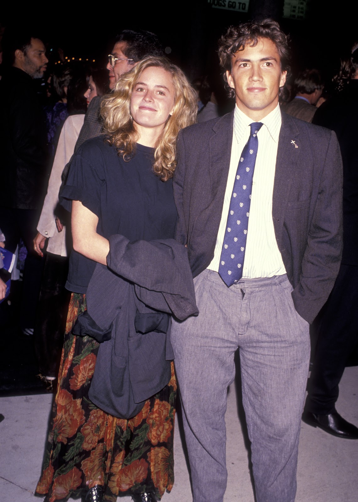 The actor photographed alongside his sister, at the "Back to the Future Part II" premiere in 1989 | Source: Getty Images