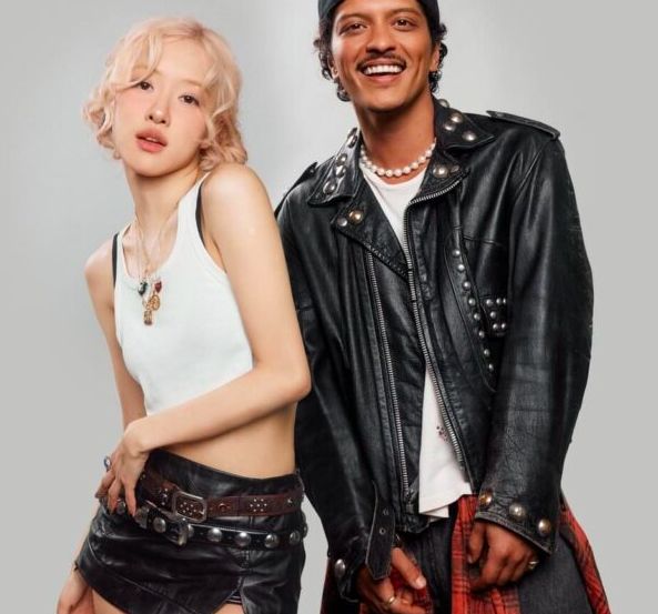 This is a picture of Rosé and Bruno Mars