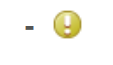 Yellowish circle with a white exclamation mark inside