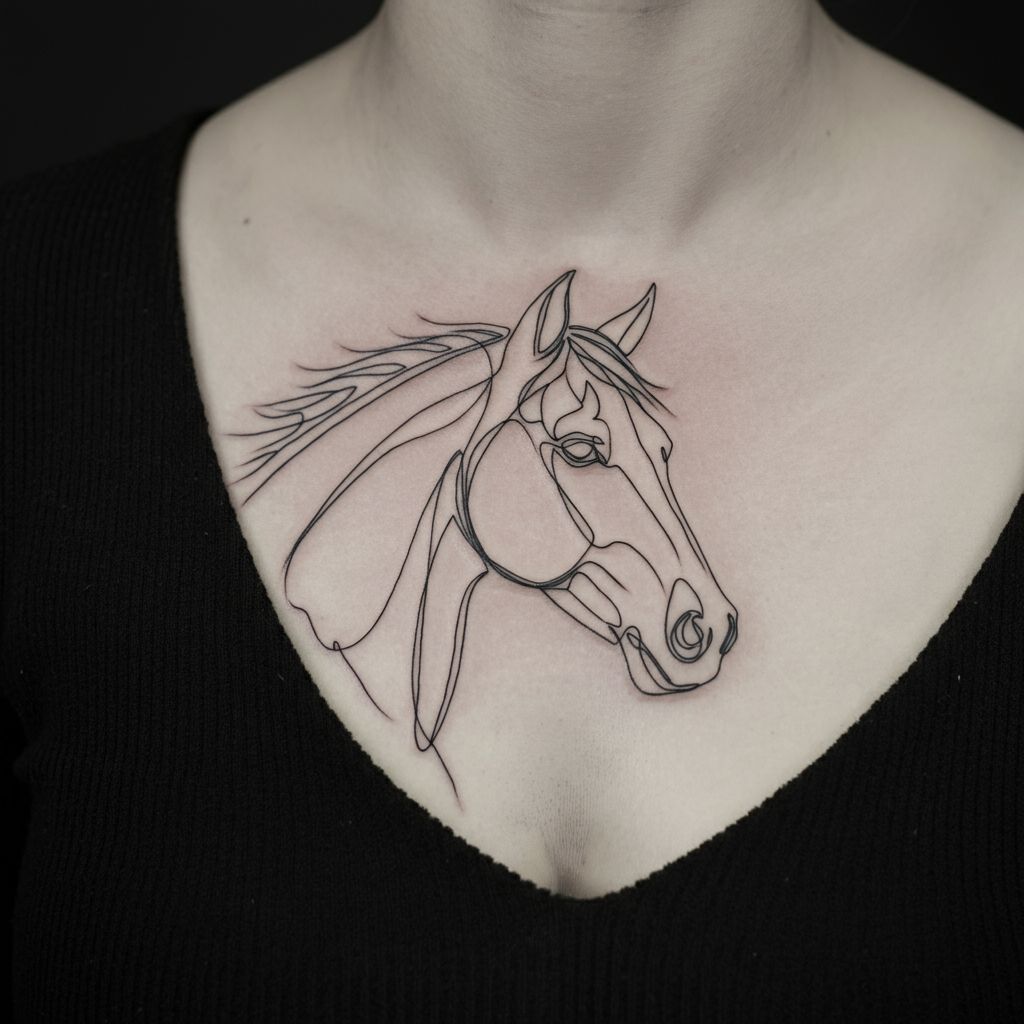 Minimalist Horse Tattoos
