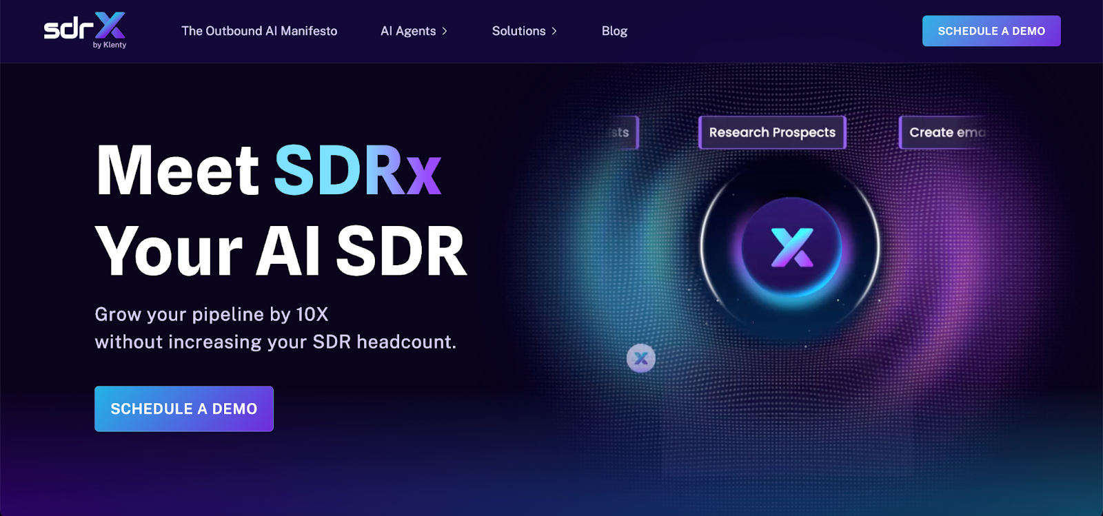 SDRx landing page