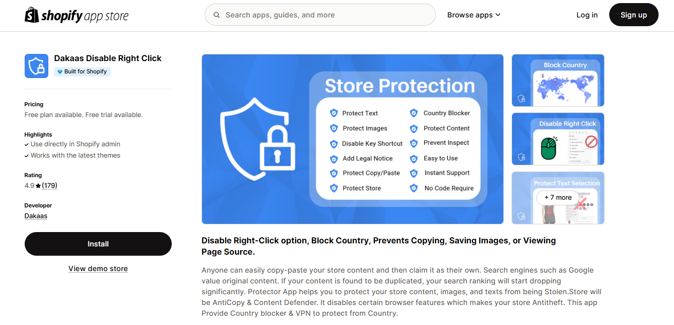 Shopify content protector apps