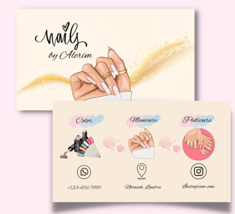 Mẫu card visit nail đẹp