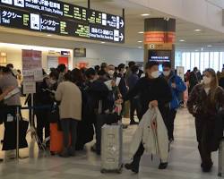 訪日客で混雑する新千歳空港の画像