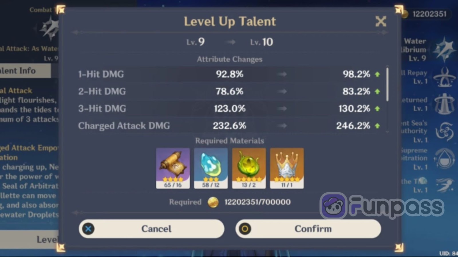 Talent Materials to Upgrade Pyro Traveler