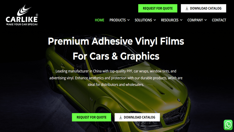 The home page of the Carlike website