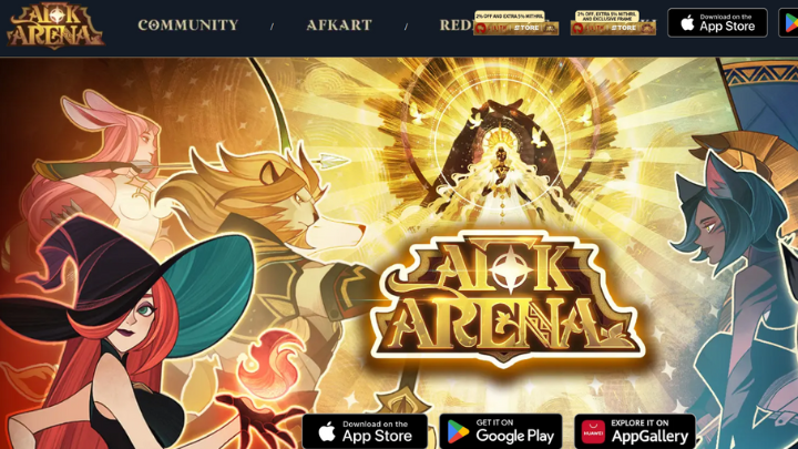 The website interface of AFK Arena