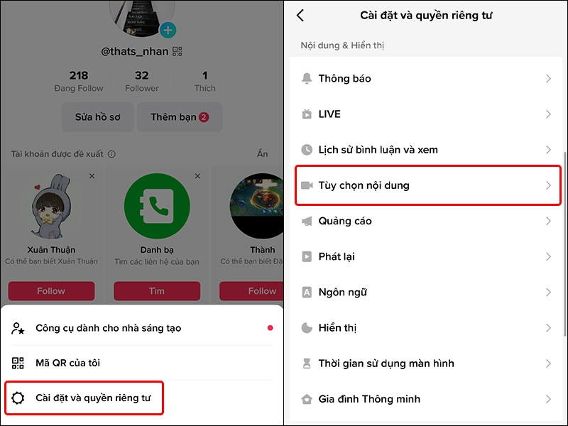 cách làm mới bảng tin trên TikTok