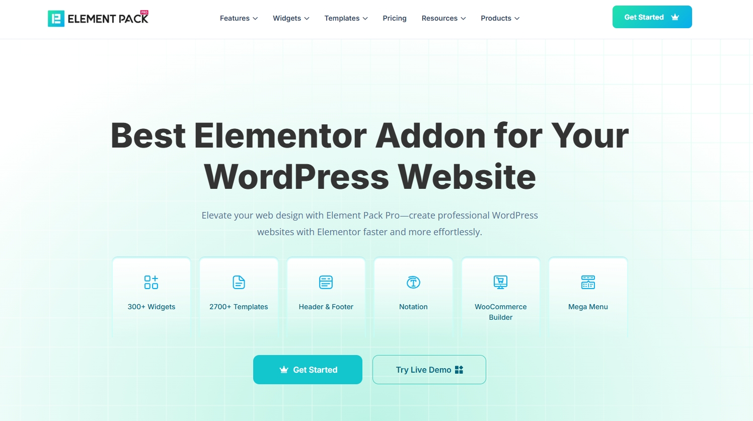 Element Pack homepage