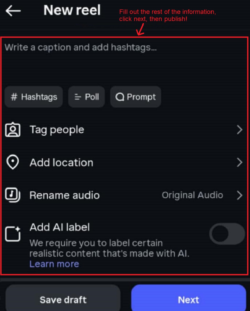 How to upload reels on Instagram