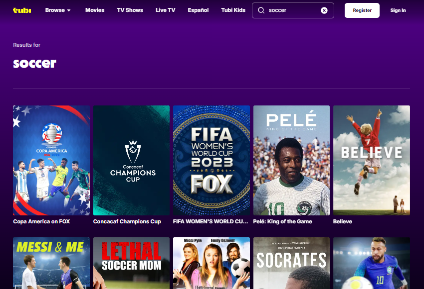 Free soccer streaming websites online