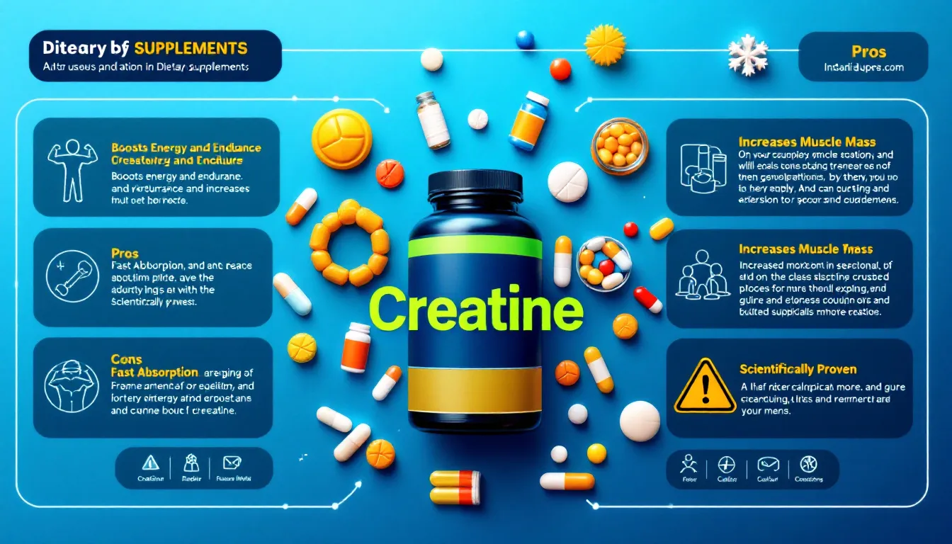 A variety of dietary supplements, including creatine.