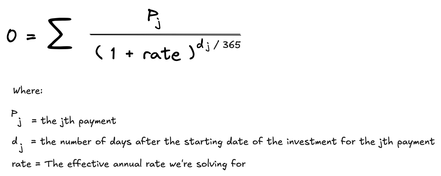 xirr formula