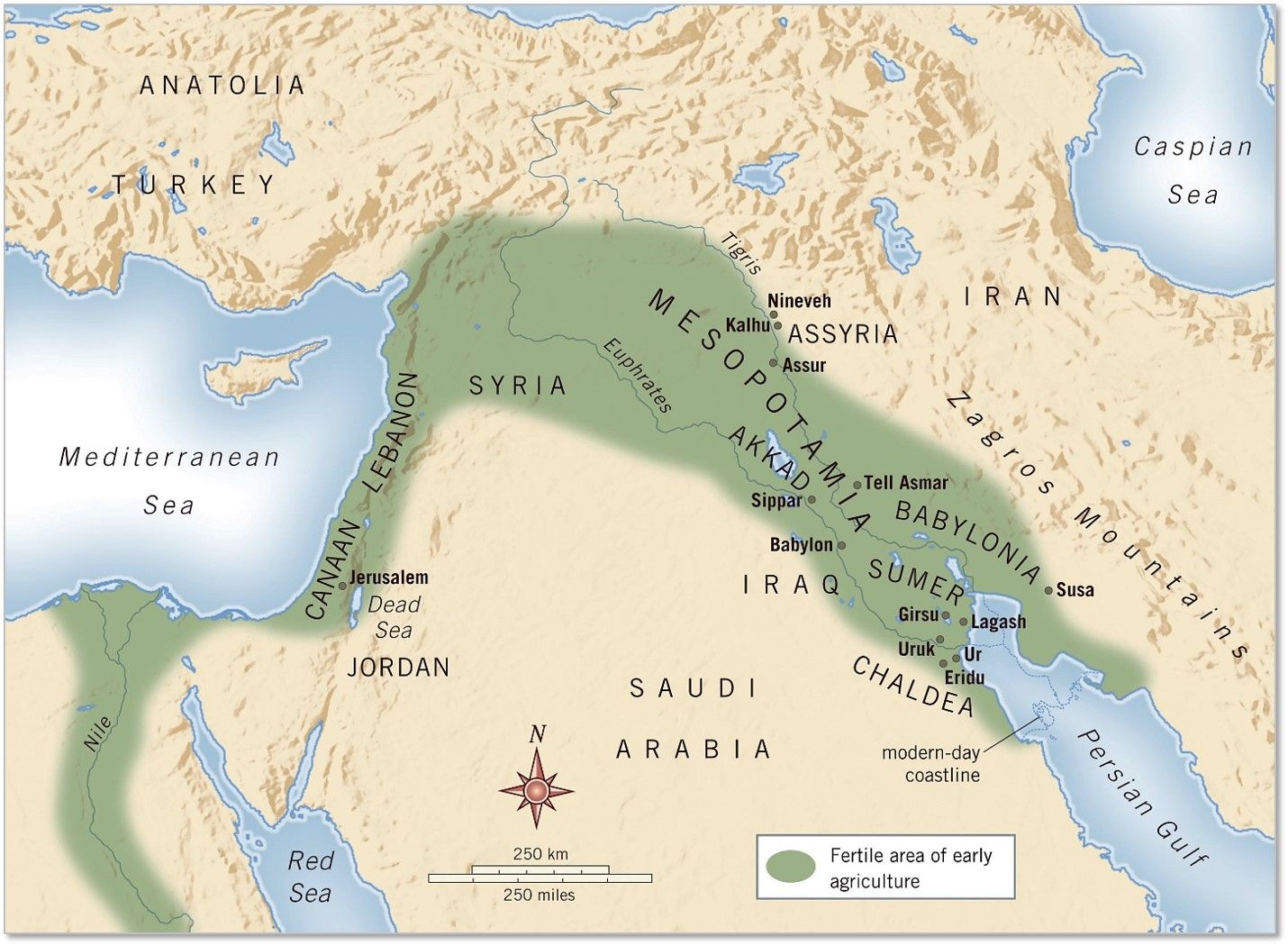Map of the Fertile Crescent