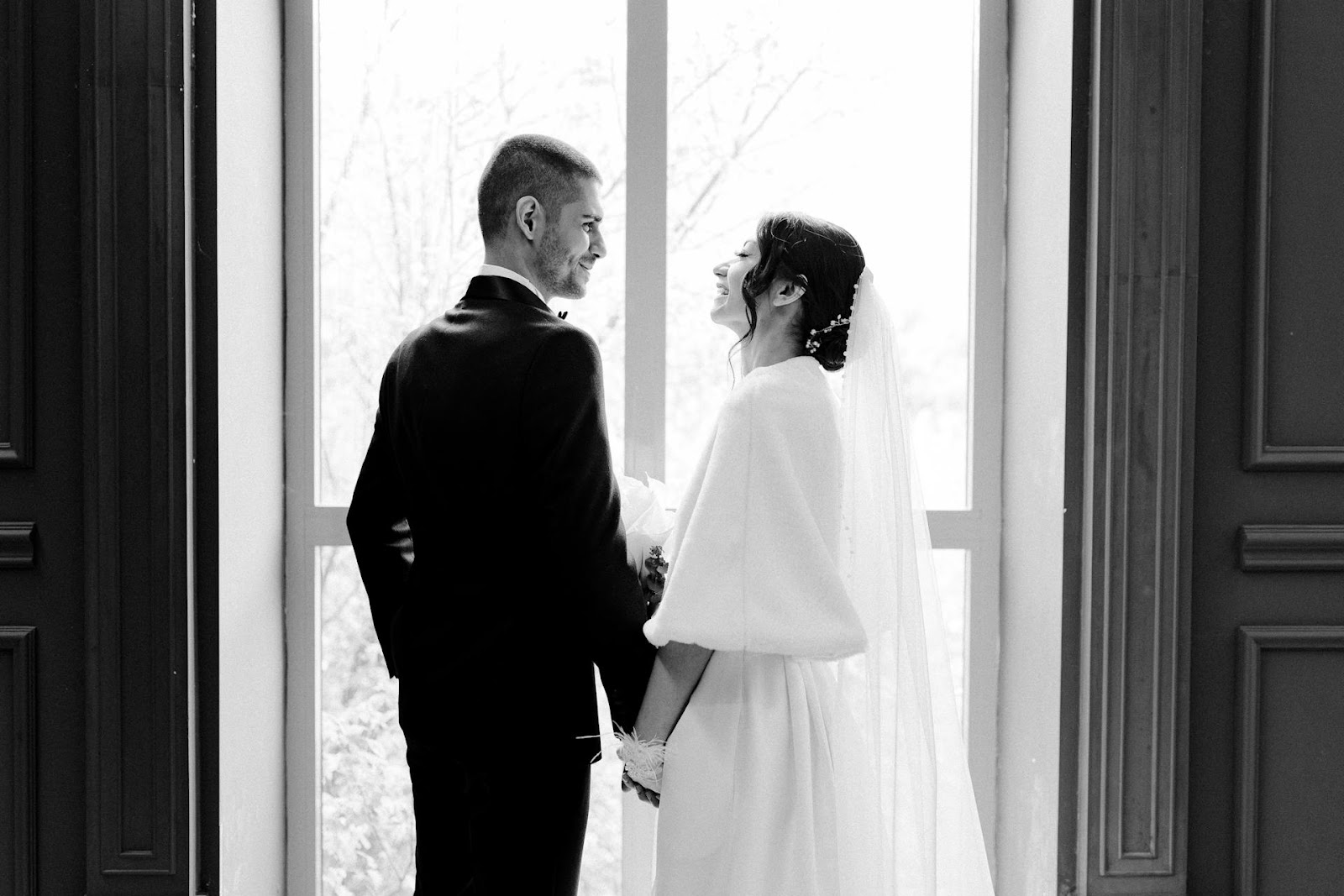 Bride and Groom Black and White