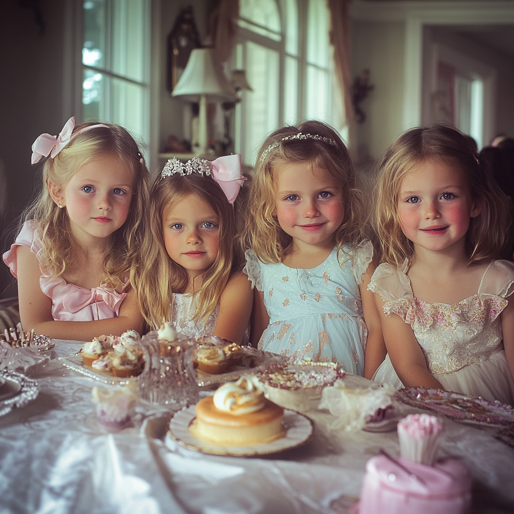 Little girls at a party | Source: Midjourney