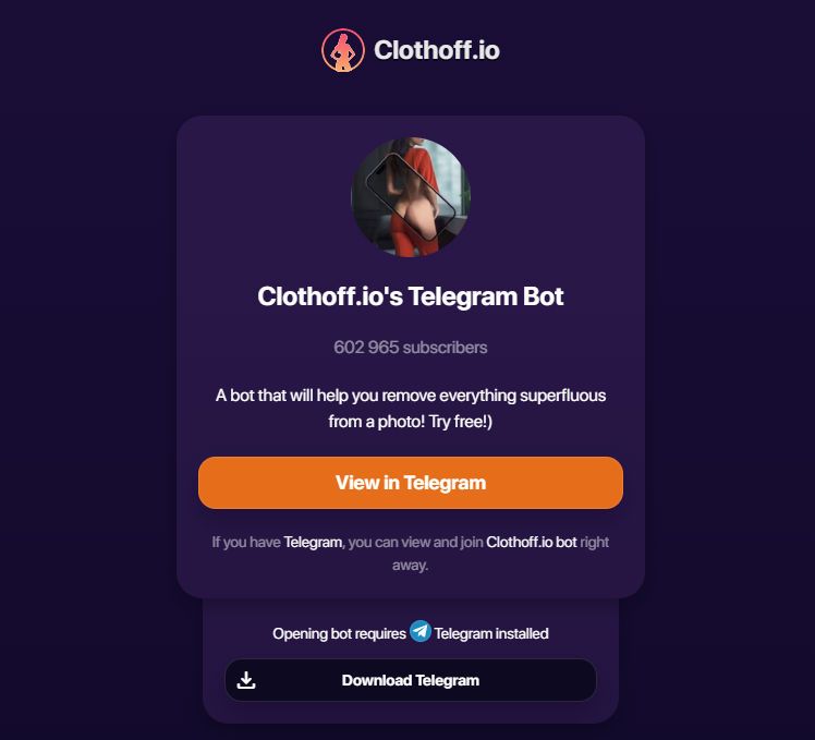 Clothoff.io: Telegram Undress AI Chatbot