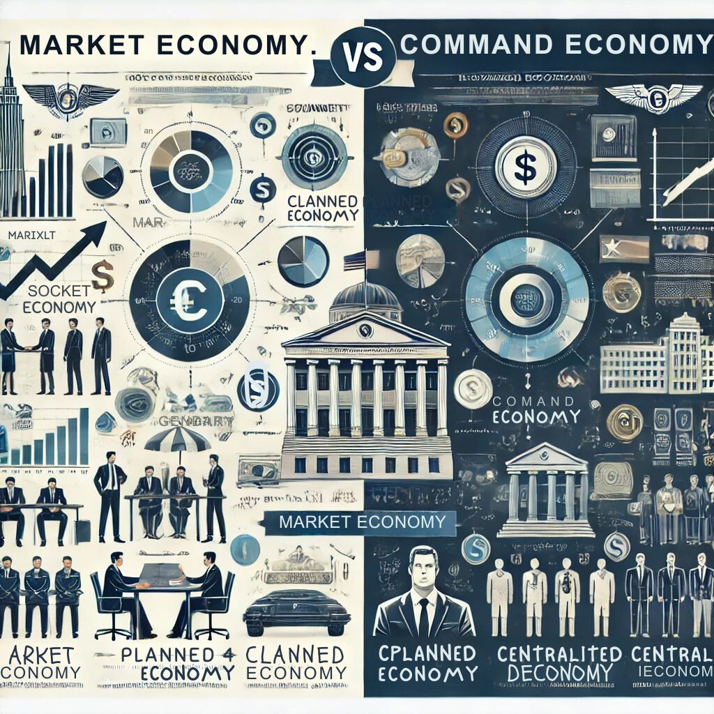 difference between market economy and command economy