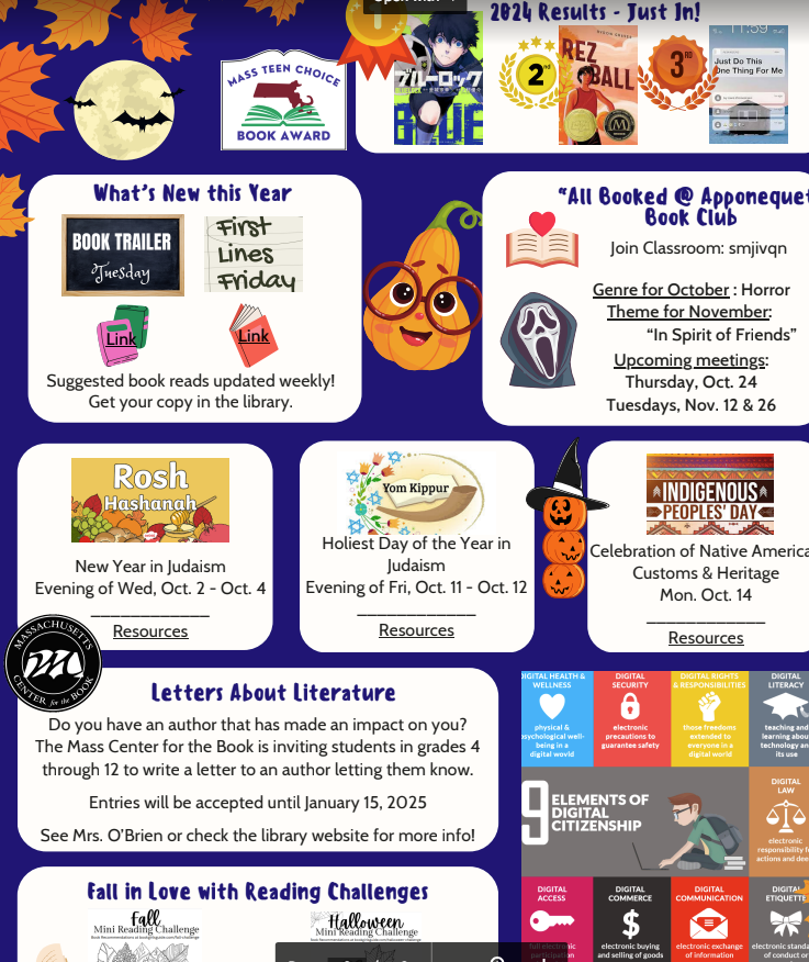 image of the spooky October newsletter