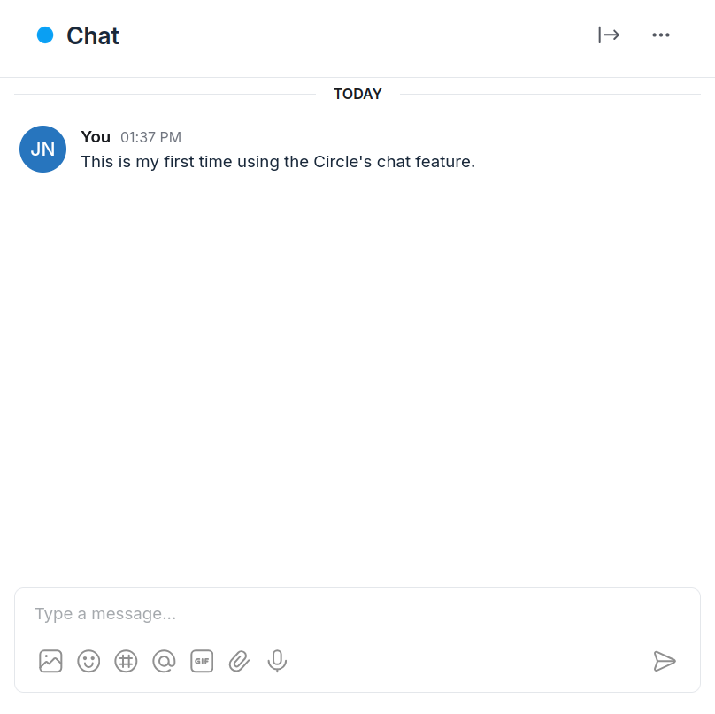 circle chat functionality
