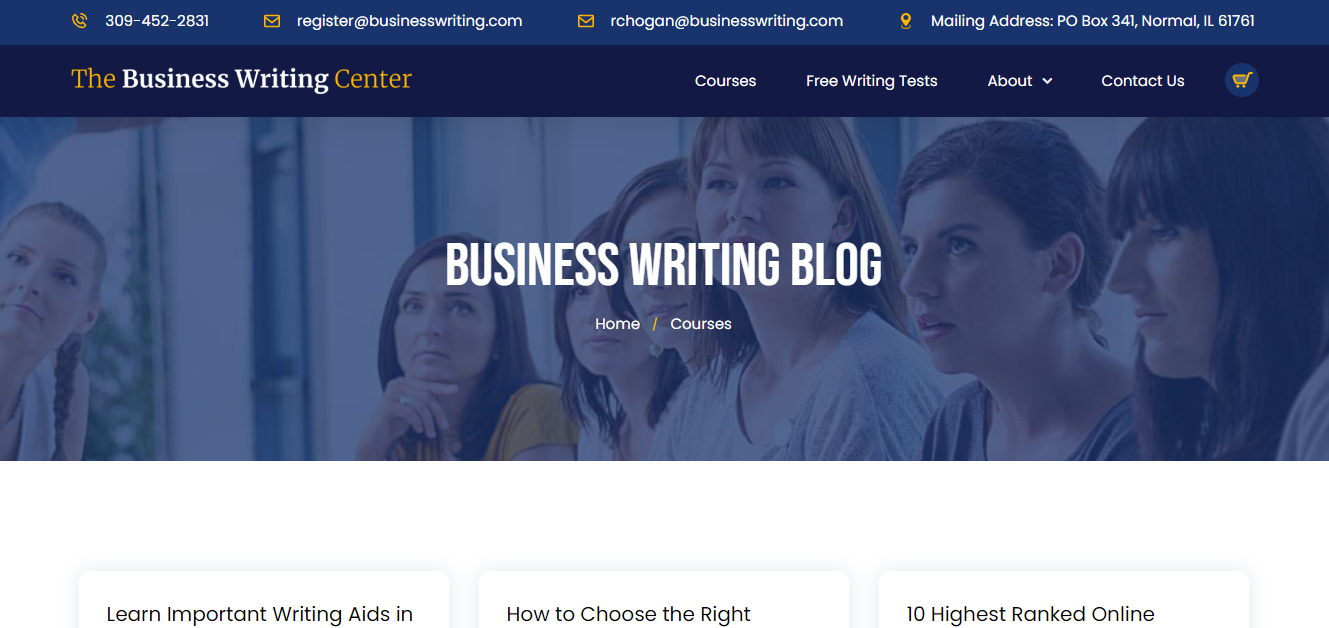 Business Writing Centre homepage - one of the best business writing blogs