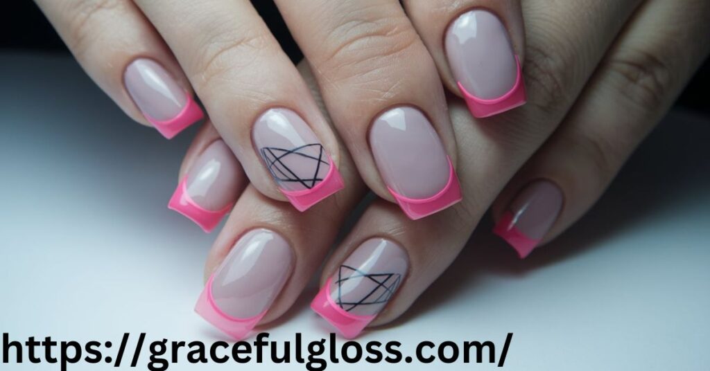 Transparent Pink Tips for Minimalist Chic