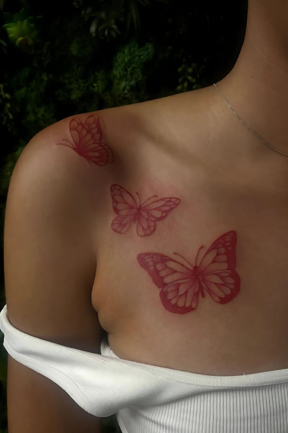 Butterfly Front Shoulder Tattoo