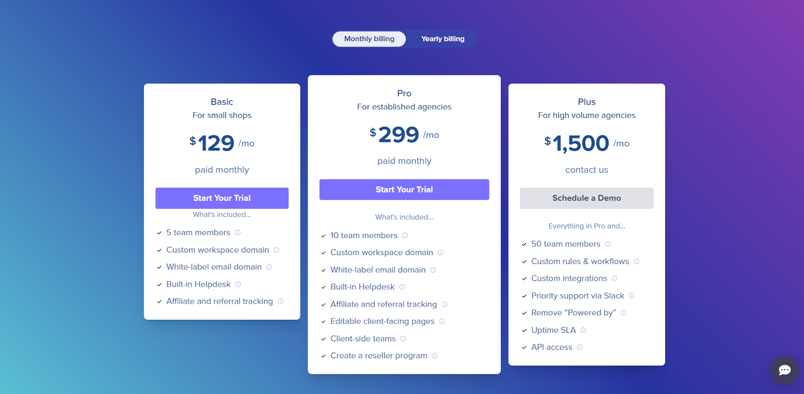 Service Provider Pro Pricing