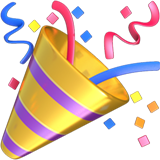 How Party Popper emoji looks on Apple.