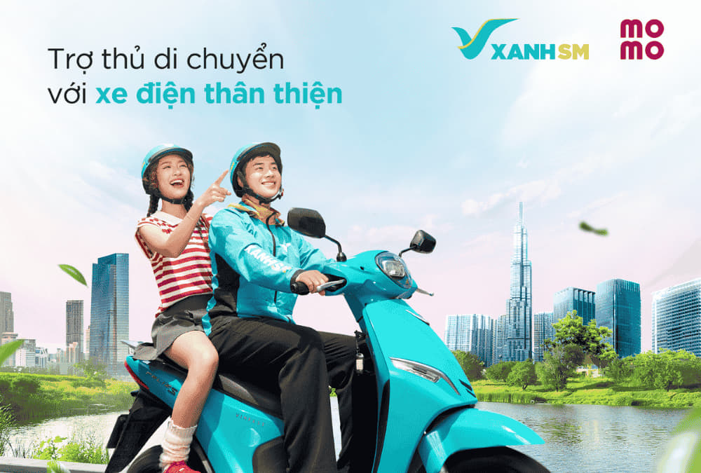 Xanh SM có đa dạng phương tiện từ xe máy điện đến taxi điện Vinfast. (Ảnh: Sưu tầm Internet)