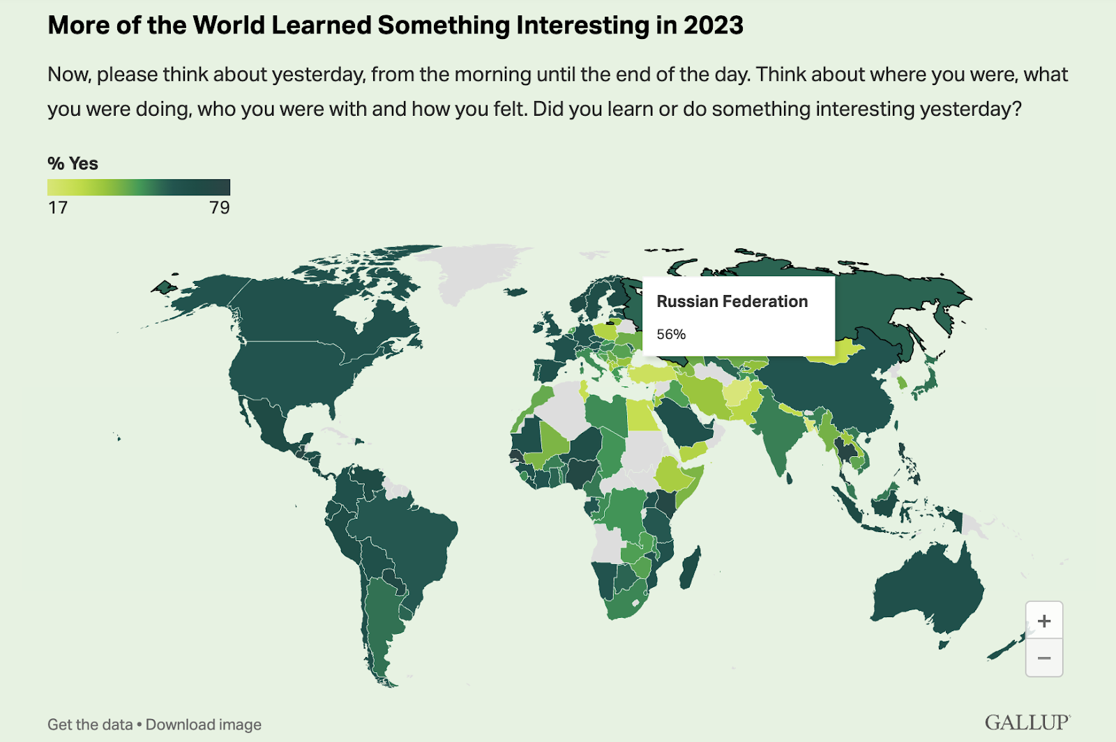 Graphic map of the world