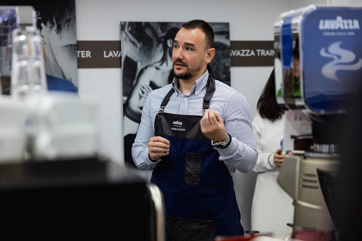 Robert Duša, head trainer of Lavazza in Malta.