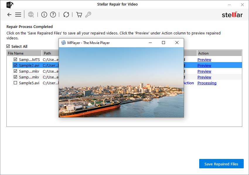 Fix Corrupted MP4 File Using Stellar Repair 