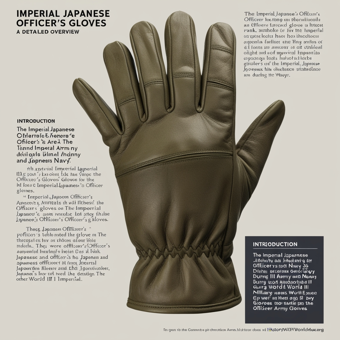 Imperial Japanese Officer's Gloves